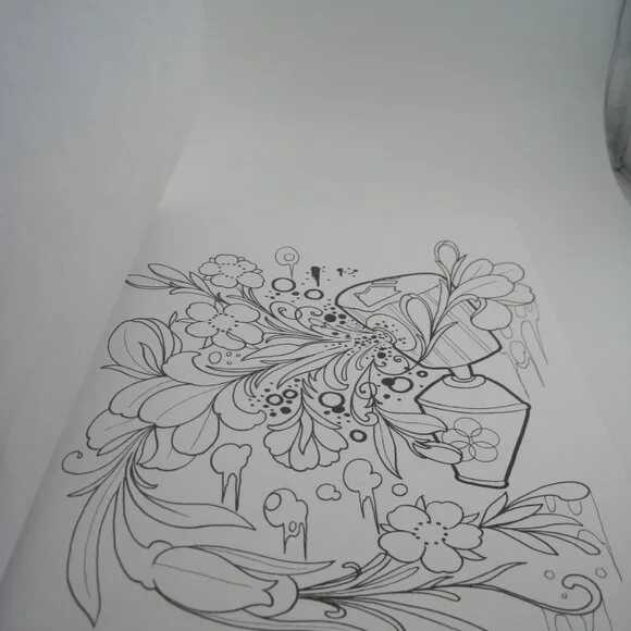 Creative Haven Floral Tattoo Designs Adult Coloring Book by Erik Siuda 31 Pages - Picture 5 of 5